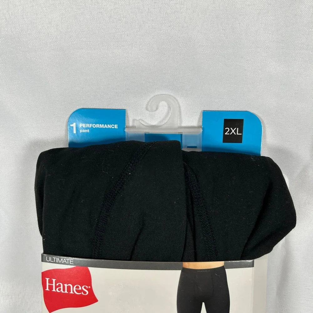 Hanes Ultimate Performance Baselayer Pant Mens 2XL Black X-Temp Thermal UTBPB1